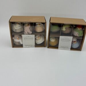 Wondershop Featherly Friends Snowman Christmas Ornament Set 12 Pc Target NEW